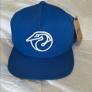 Blue Baseball Cap with White Logo